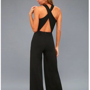 Lulus Catwalk Black Sleeveless Wide-Leg Jumpsuit
